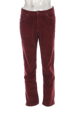 Pantaloni raiați de bărbați Marks & Spencer Blue Harbour, Mărime M, Culoare Roșu, Preț 126,32 Lei