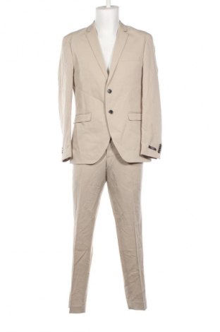 Herrenanzug Jack & Jones, Größe L, Farbe Beige, Preis € 187,99