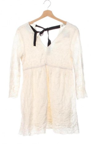 Sukienka Zara Trafaluc, Rozmiar XS, Kolor ecru, Cena 157,99 zł