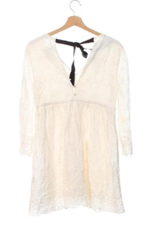 Sukienka Zara Trafaluc, Rozmiar XS, Kolor ecru, Cena 157,99 zł