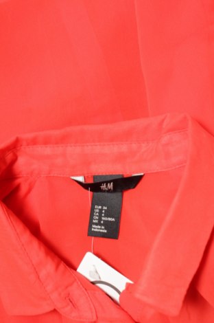 Γυναικείο πουκάμισο H&M, Μέγεθος XS, Χρώμα Κόκκινο, Τιμή 11,13 €