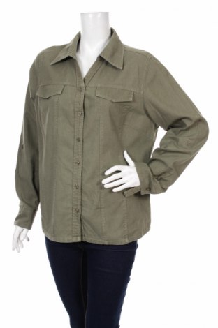 Γυναικείο πουκάμισο Ms Mode, Μέγεθος XL, Χρώμα Πράσινο, Τιμή 18,56 €