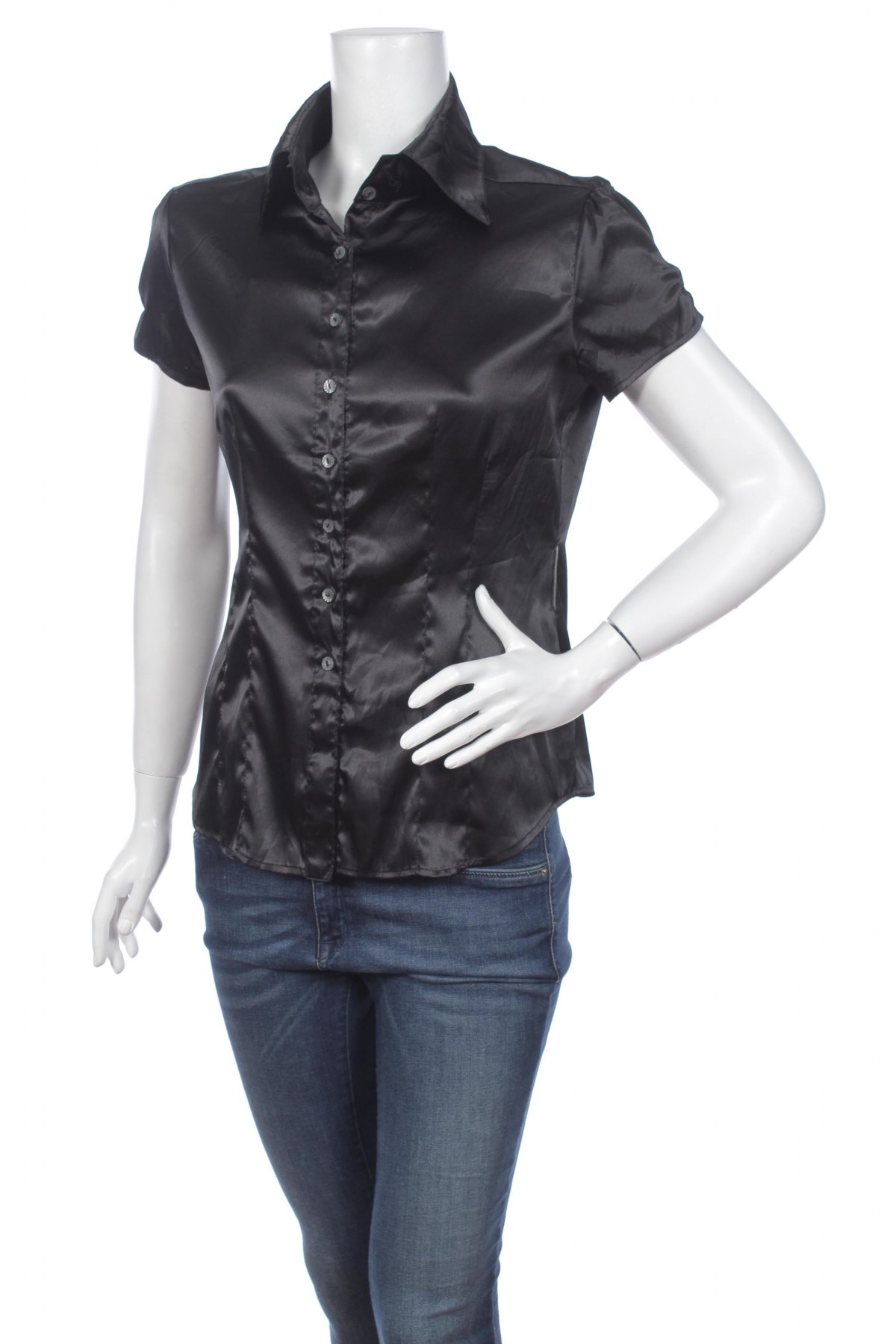 Γυναικείο πουκάμισο, Μέγεθος M, Χρώμα Μαύρο, Τιμή 9,90 €