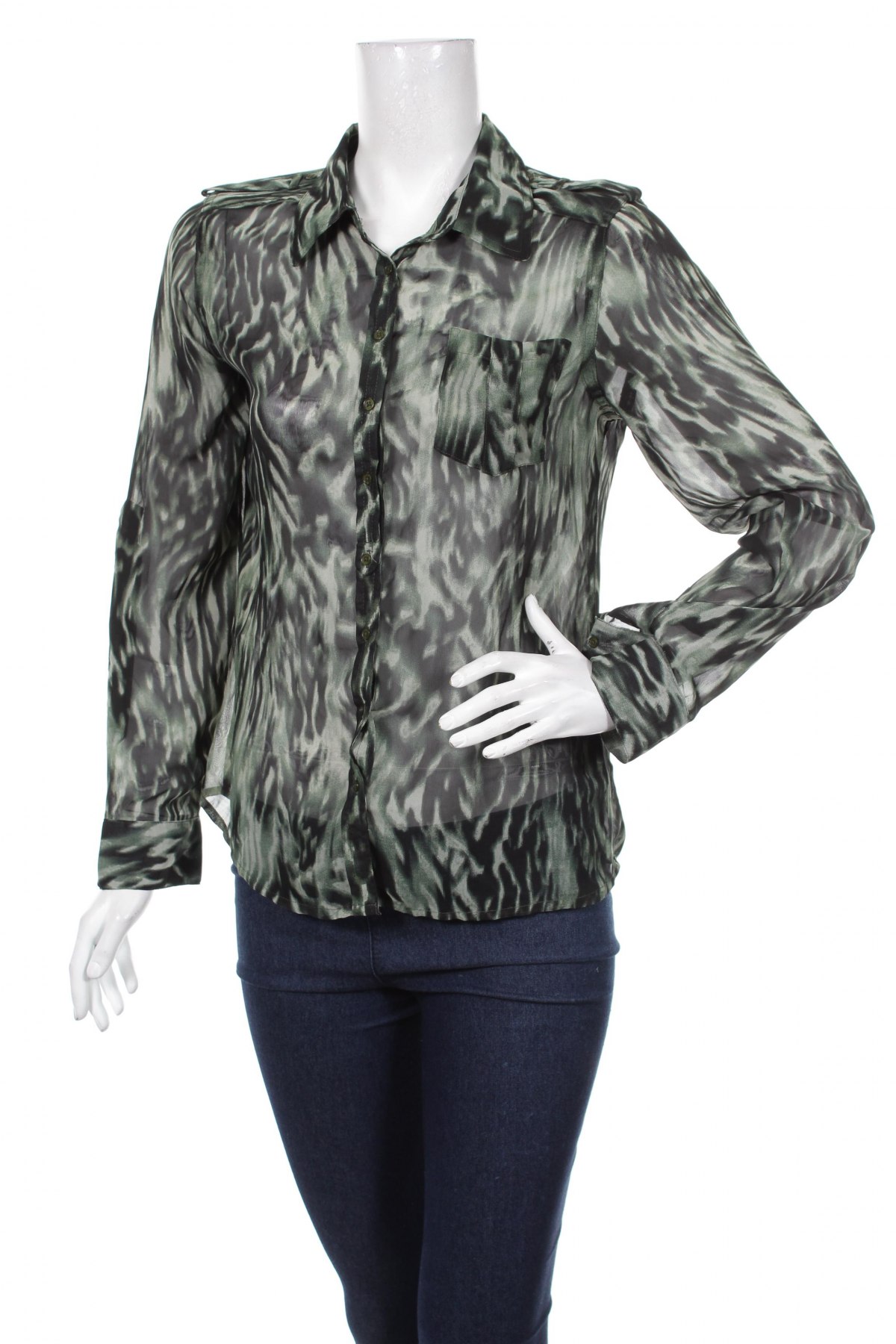 Γυναικείο πουκάμισο Amisu, Μέγεθος M, Χρώμα Πράσινο, Τιμή 17,32 €