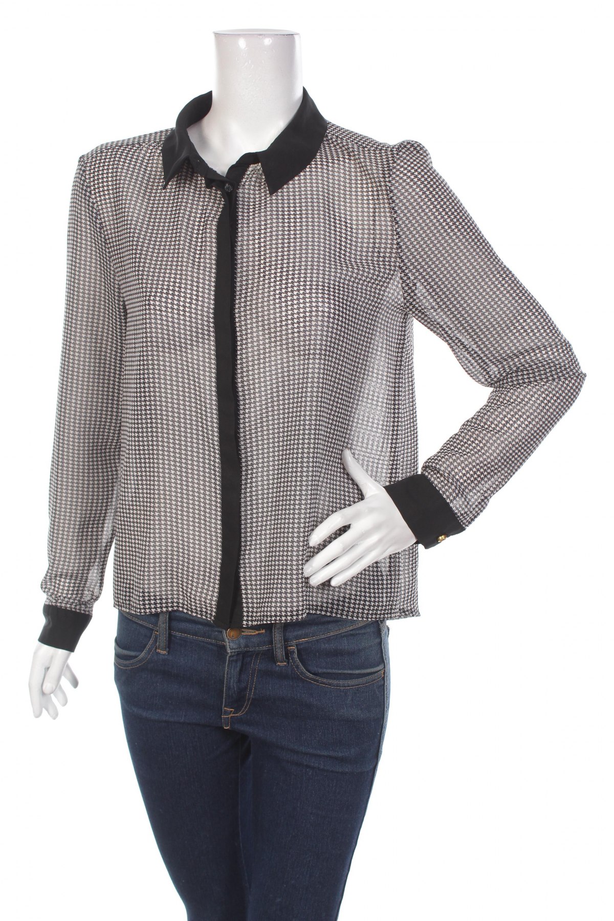 Γυναικείο πουκάμισο Clockhouse, Μέγεθος L, Χρώμα Μαύρο, Τιμή 16,70 €