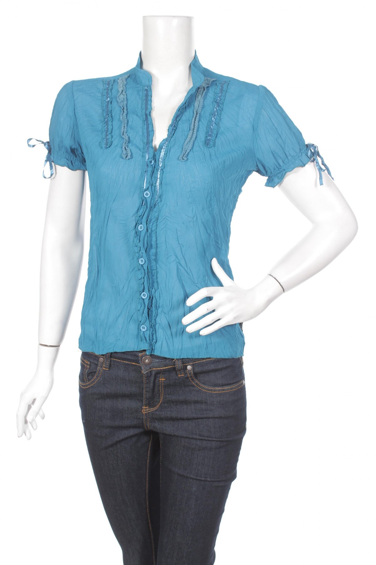 Γυναικείο πουκάμισο Dept, Μέγεθος S, Χρώμα Μπλέ, Τιμή 11,75 €