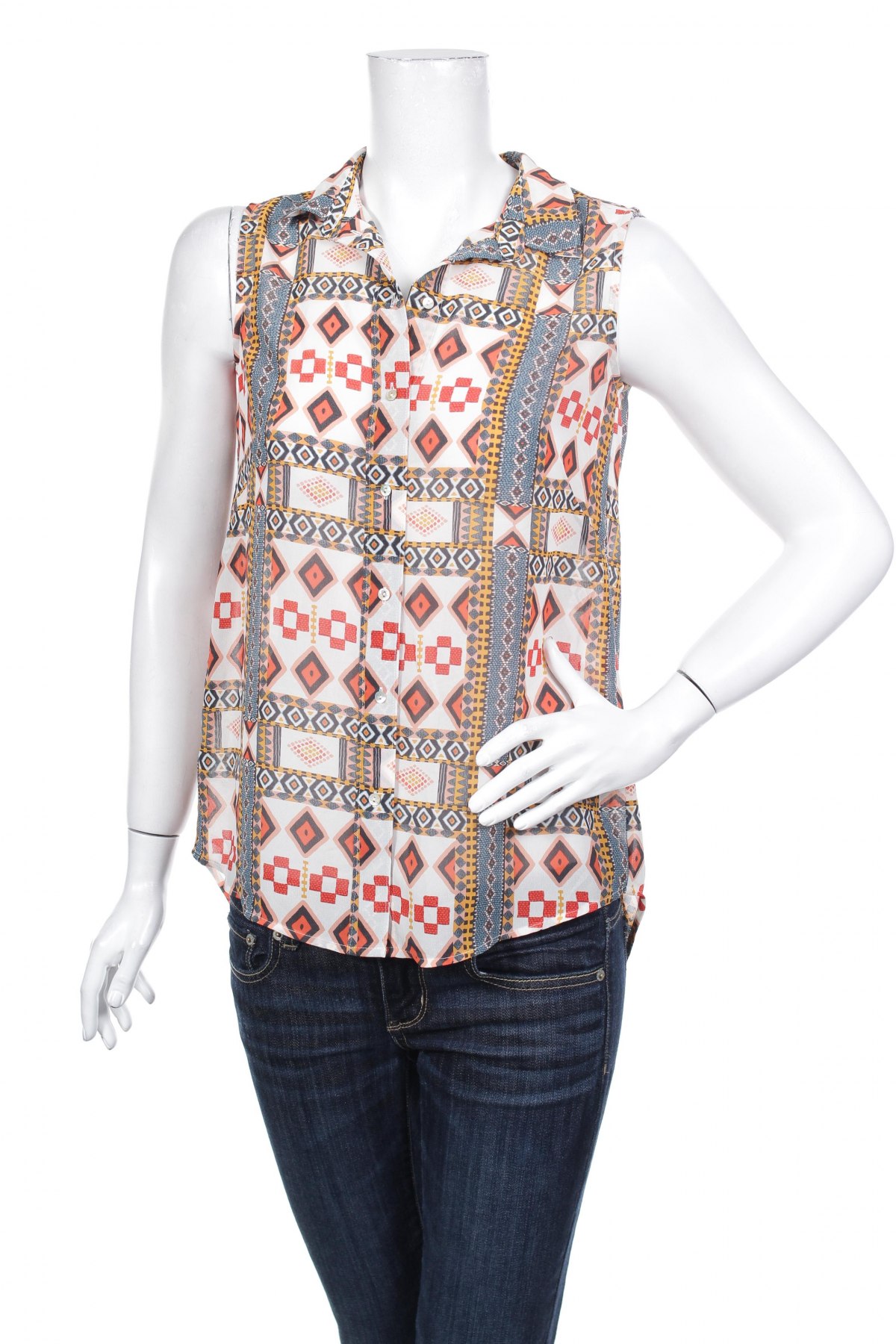 Γυναικείο πουκάμισο H&M, Μέγεθος XS, Χρώμα Πολύχρωμο, Τιμή 9,28 €