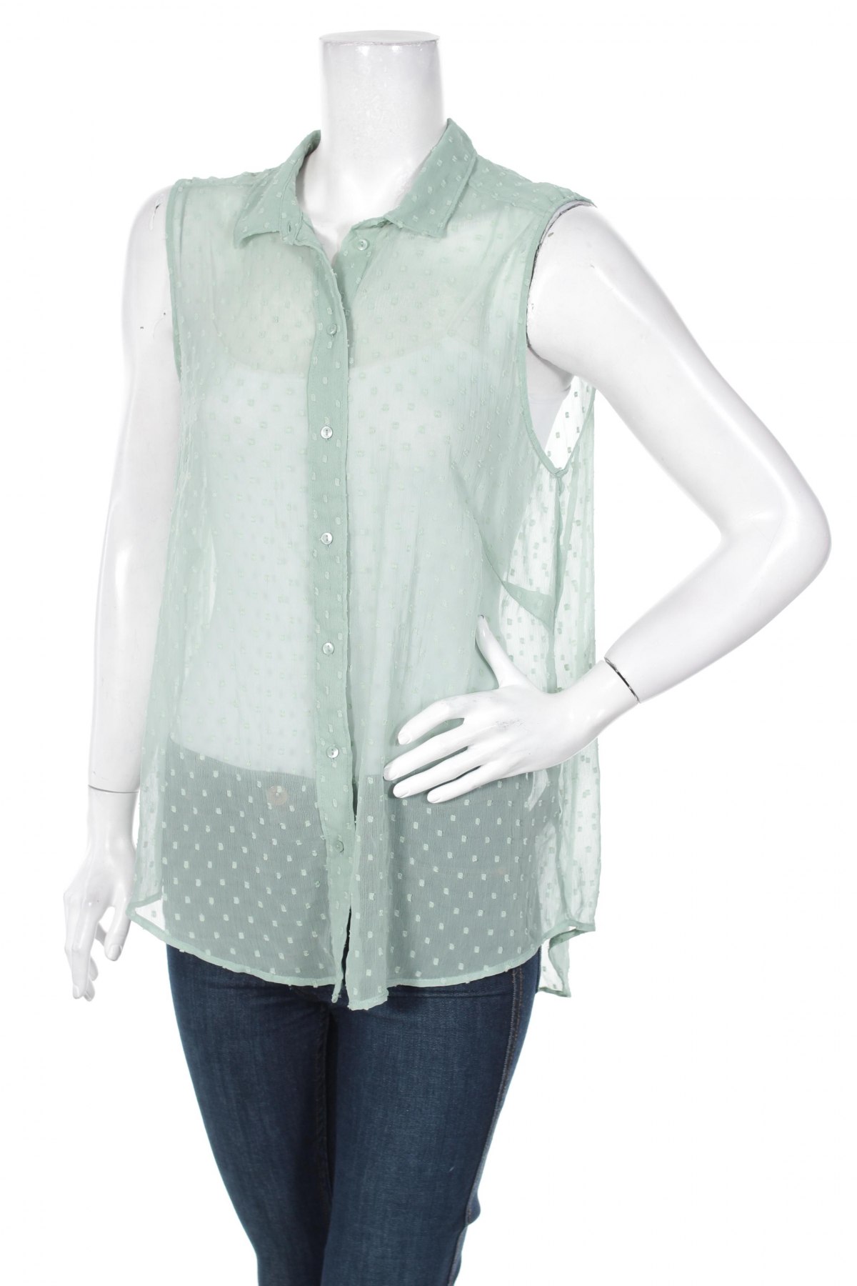 Γυναικείο πουκάμισο H&M, Μέγεθος L, Χρώμα Πράσινο, Τιμή 11,13 €