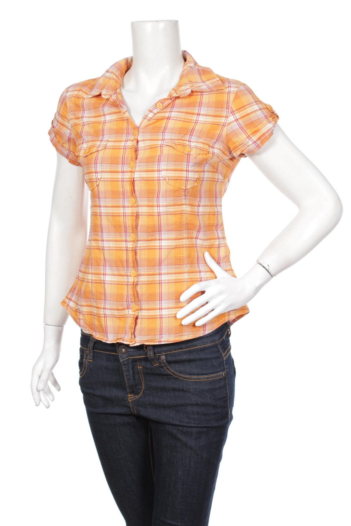 Γυναικείο πουκάμισο H&M L.o.g.g, Μέγεθος M, Χρώμα Πορτοκαλί, Τιμή 9,90 €