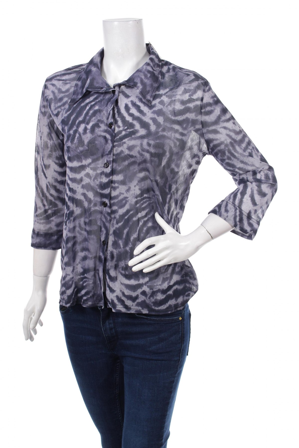 Γυναικείο πουκάμισο Hennes, Μέγεθος M, Χρώμα Γκρί, Τιμή 21,65 €