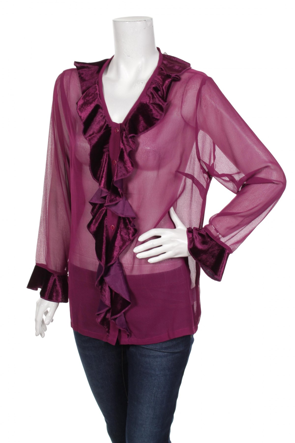 Γυναικείο πουκάμισο Ladies, Μέγεθος L, Χρώμα Βιολετί, Τιμή 14,95 €