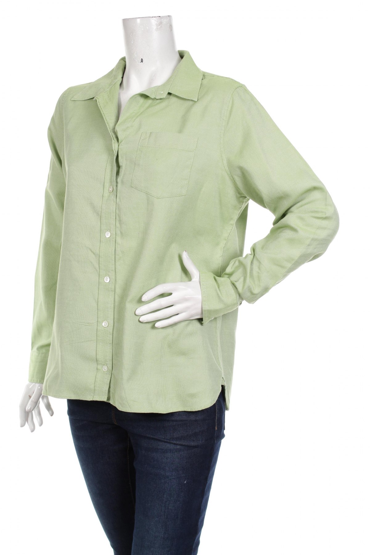 Γυναικείο πουκάμισο Lands' End, Μέγεθος L, Χρώμα Πράσινο, Τιμή 20,62 €