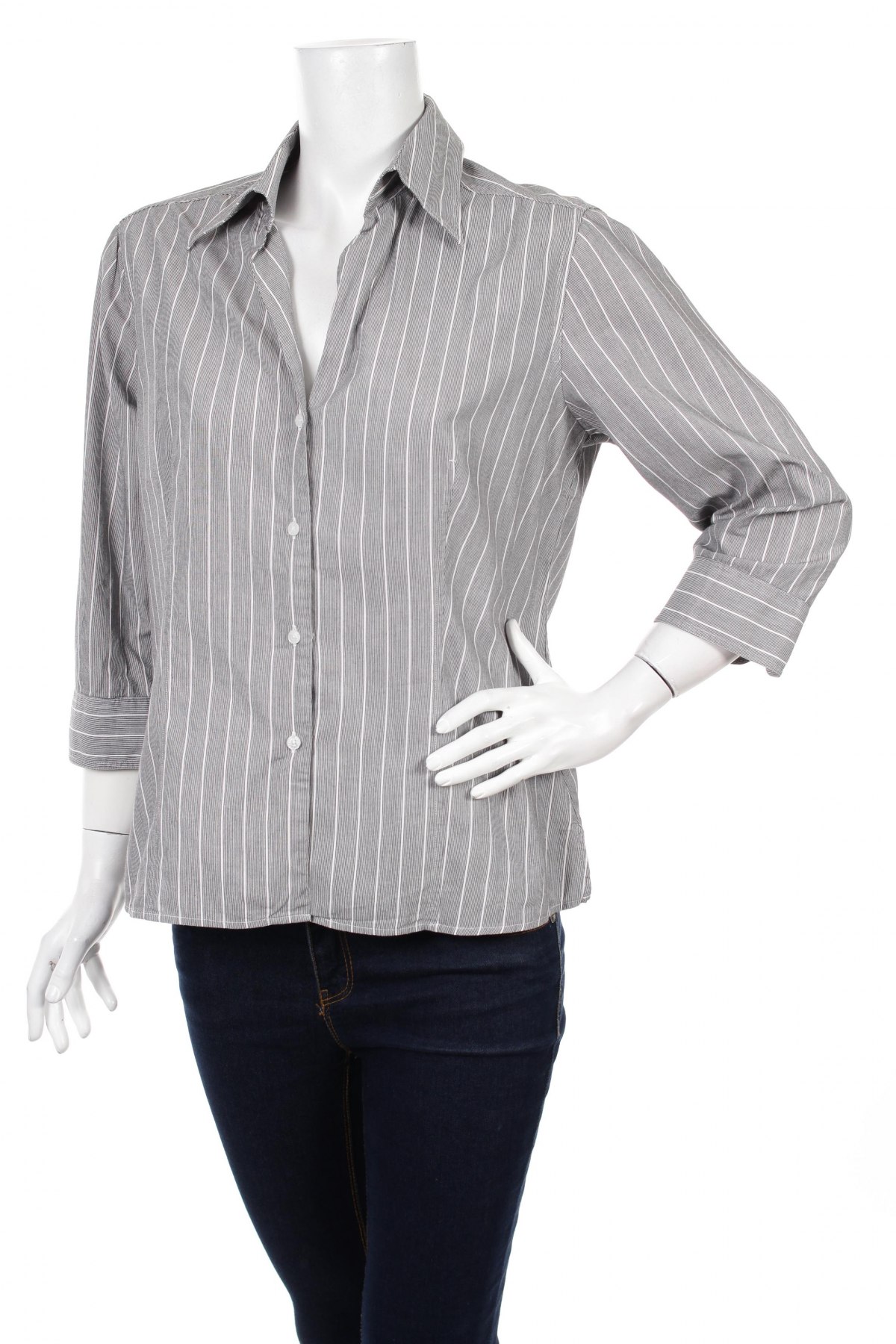 Γυναικείο πουκάμισο Marco Pecci, Μέγεθος L, Χρώμα Γκρί, Τιμή 18,56 €