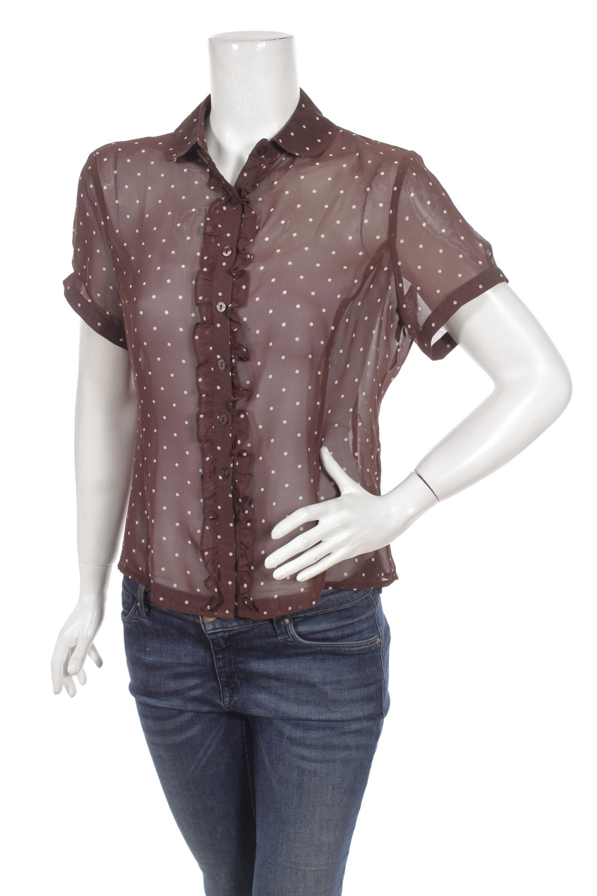 Γυναικείο πουκάμισο Modeszene, Μέγεθος M, Χρώμα Καφέ, Τιμή 9,28 €
