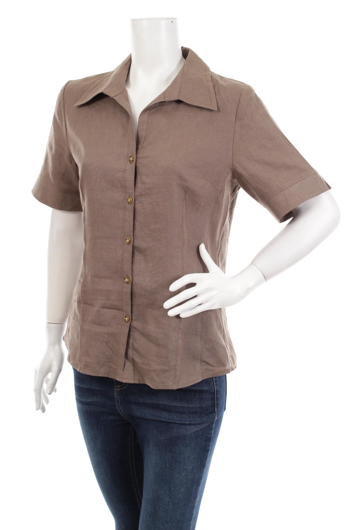 Γυναικείο πουκάμισο Modissa, Μέγεθος M, Χρώμα Καφέ, Τιμή 11,75 €