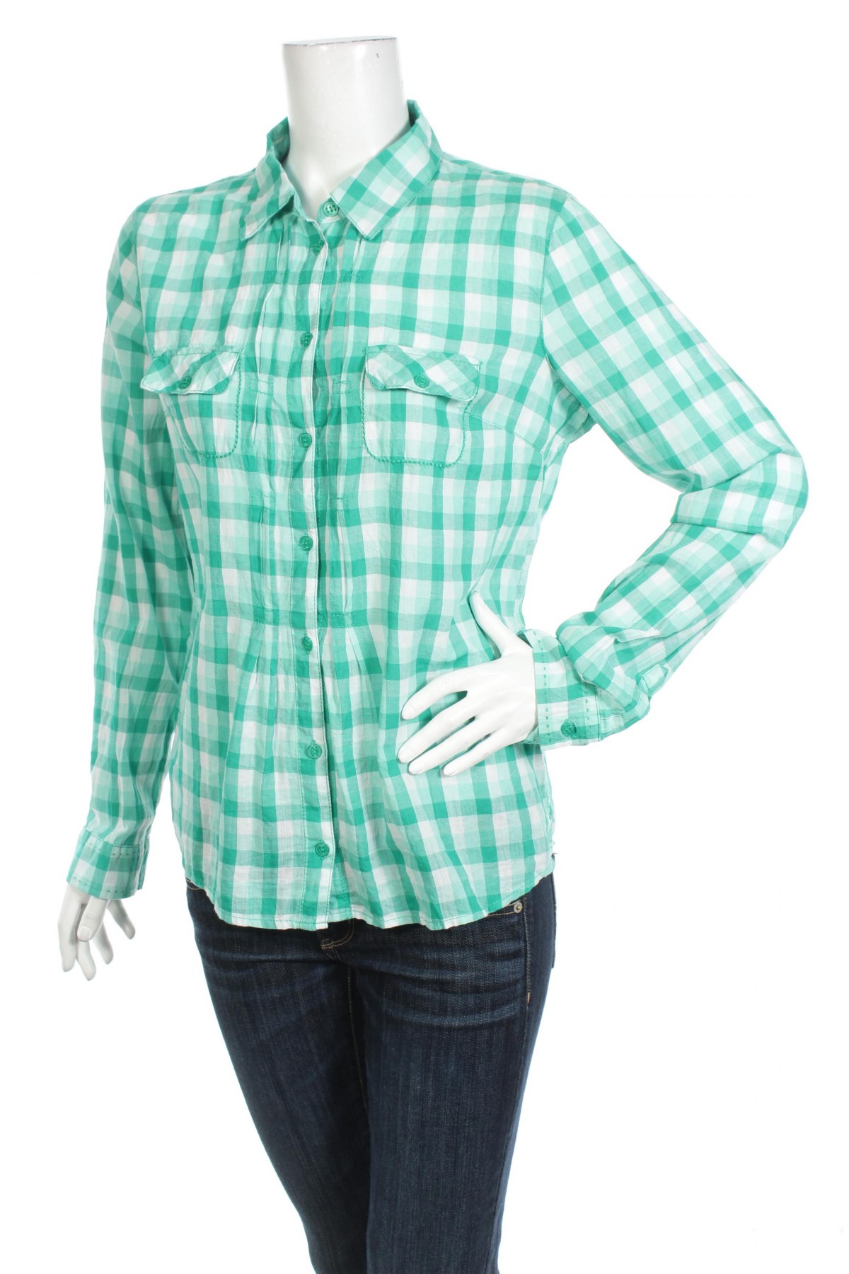 Γυναικείο πουκάμισο Street One, Μέγεθος L, Χρώμα Πράσινο, Τιμή 15,46 €