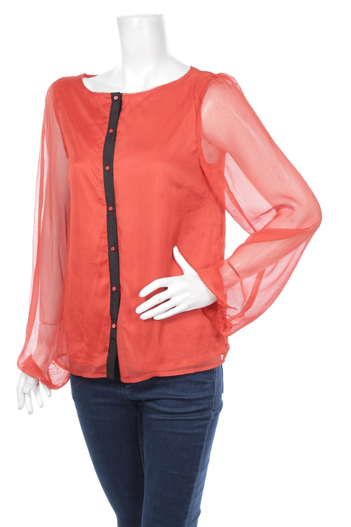 Γυναικείο πουκάμισο Vila, Μέγεθος L, Χρώμα Πορτοκαλί, Τιμή 20,62 €