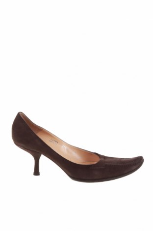 Дамски обувки Bally, Размер 37, Цвят Кафяв, Естествен велур, Цена 75,52 лв.