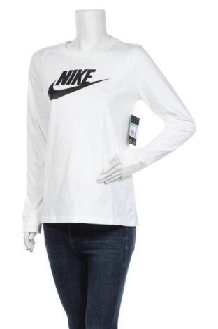 Дамска блуза Nike, Размер M, Цвят Бял, Памук, Цена 64,35 лв.