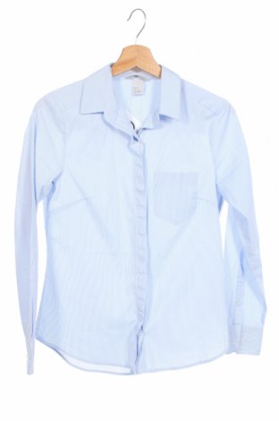 Дамска риза H&M, Размер XS, Цвят Син, 73% памук, 23% полиестер, 4% еластан, Цена 10,40 лв.