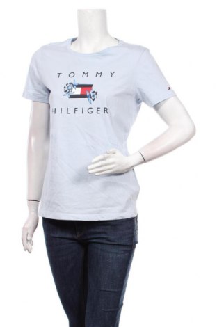 Дамска тениска Tommy Hilfiger, Размер M, Цвят Син, Памук, Цена 52,56 лв.