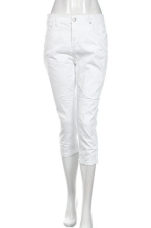 Дамски панталон Anna Montana, Размер M, Цвят Бял, 71% памук, 25% полиестер, 4% еластан, Цена 12,86 лв.