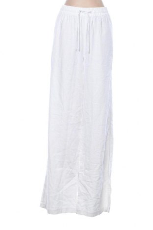 Дамски панталон Marks & Spencer, Размер L, Цвят Бял, 55% лен, 45% вискоза, Цена 66,75 лв.