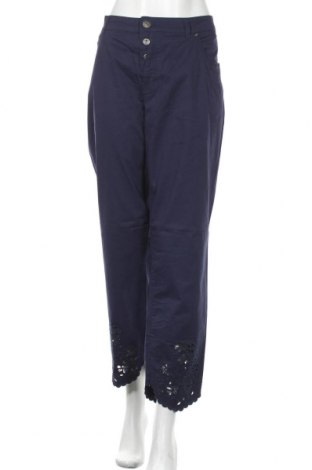 Damskie spodnie Sheego, Rozmiar XXL, Kolor Niebieski, 98% bawełna, 2% elastyna, Cena 136,39 zł