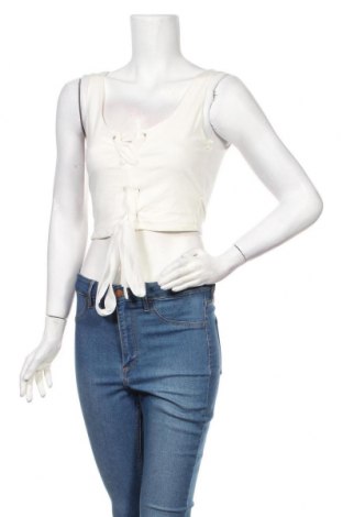 Γυναικείο αμάνικο μπλουζάκι Jennyfer, Μέγεθος S, Χρώμα Λευκό, 95% βαμβάκι, 5% ελαστάνη, Τιμή 9,89 €
