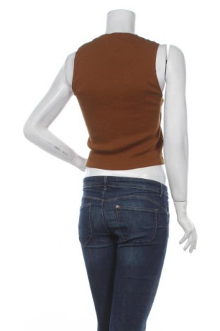 Γυναικείο αμάνικο μπλουζάκι Zara, Μέγεθος M, Χρώμα Καφέ, Βαμβάκι, Τιμή 10,05 €