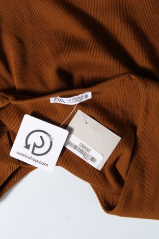 Γυναικείο αμάνικο μπλουζάκι Zara, Μέγεθος M, Χρώμα Καφέ, Βαμβάκι, Τιμή 10,05 €