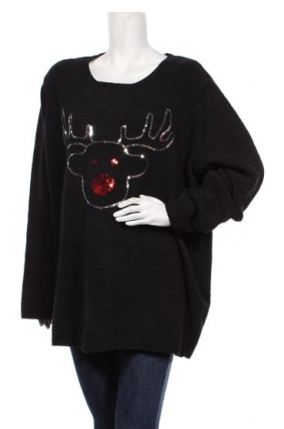 Дамски пуловер Sheego, Размер 3XL, Цвят Черен, 65% полиестер, 35% полиакрил, Цена 89,25 лв.