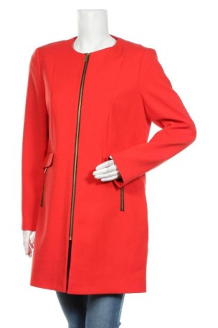 Palton de femei F&F, Mărime L, Culoare Roșu, 78% poliester, 18% viscoză, 4% elastan, Preț 141,45 Lei