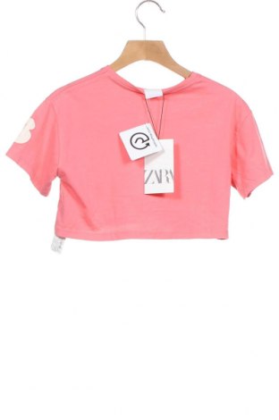Детска блуза Zara, Размер 4-5y/ 110-116 см, Цвят Розов, Памук, Цена 21,75 лв.