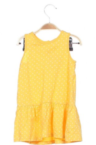 Детска рокля H&M, Размер 9-12m/ 74-80 см, Цвят Жълт, Памук, Цена 9,66 лв.