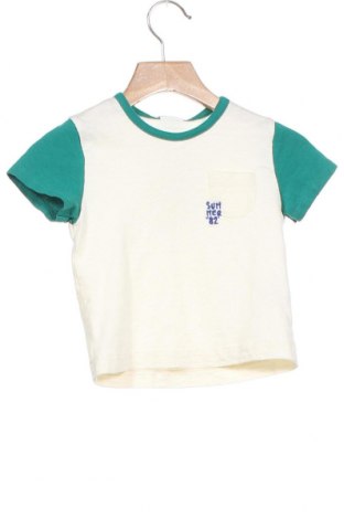 Детска тениска Zara, Размер 3-6m/ 62-68 см, Цвят Екрю, Памук, Цена 18,85 лв.