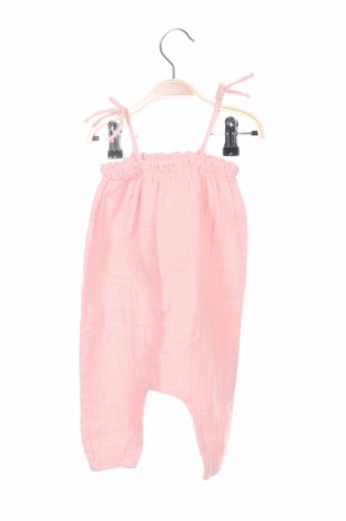 Детски гащеризон Zara, Размер 6-9m/ 68-74 см, Цвят Розов, Памук, Цена 29,25 лв.