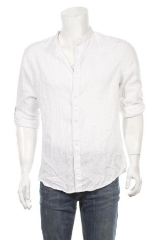 Herrenhemd Bershka, Größe XL, Farbe Weiß, 53% Leinen, 47% Viskose, Preis 21,65 €
