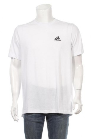 Мъжка тениска Adidas, Размер L, Цвят Бял, Памук, Цена 40,30 лв.