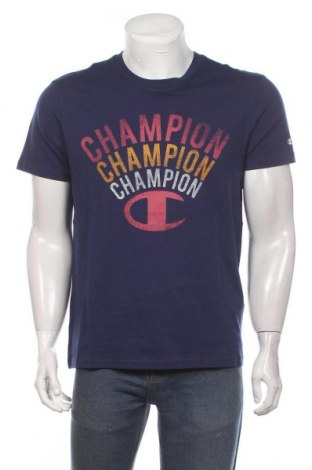 Ανδρικό t-shirt Champion, Μέγεθος M, Χρώμα Μπλέ, Βαμβάκι, Τιμή 18,76 €