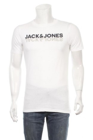Herren T-Shirt Jack & Jones, Größe L, Farbe Weiß, Baumwolle, Preis 10,10 €