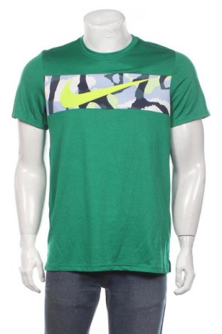 Мъжка тениска Nike, Размер M, Цвят Зелен, Полиестер, Цена 41,30 лв.