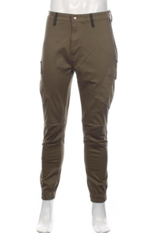 Pánské kalhoty  SikSilk, Velikost M, Barva Zelená, 97% bavlna, 3% elastan, Cena  569,00 Kč