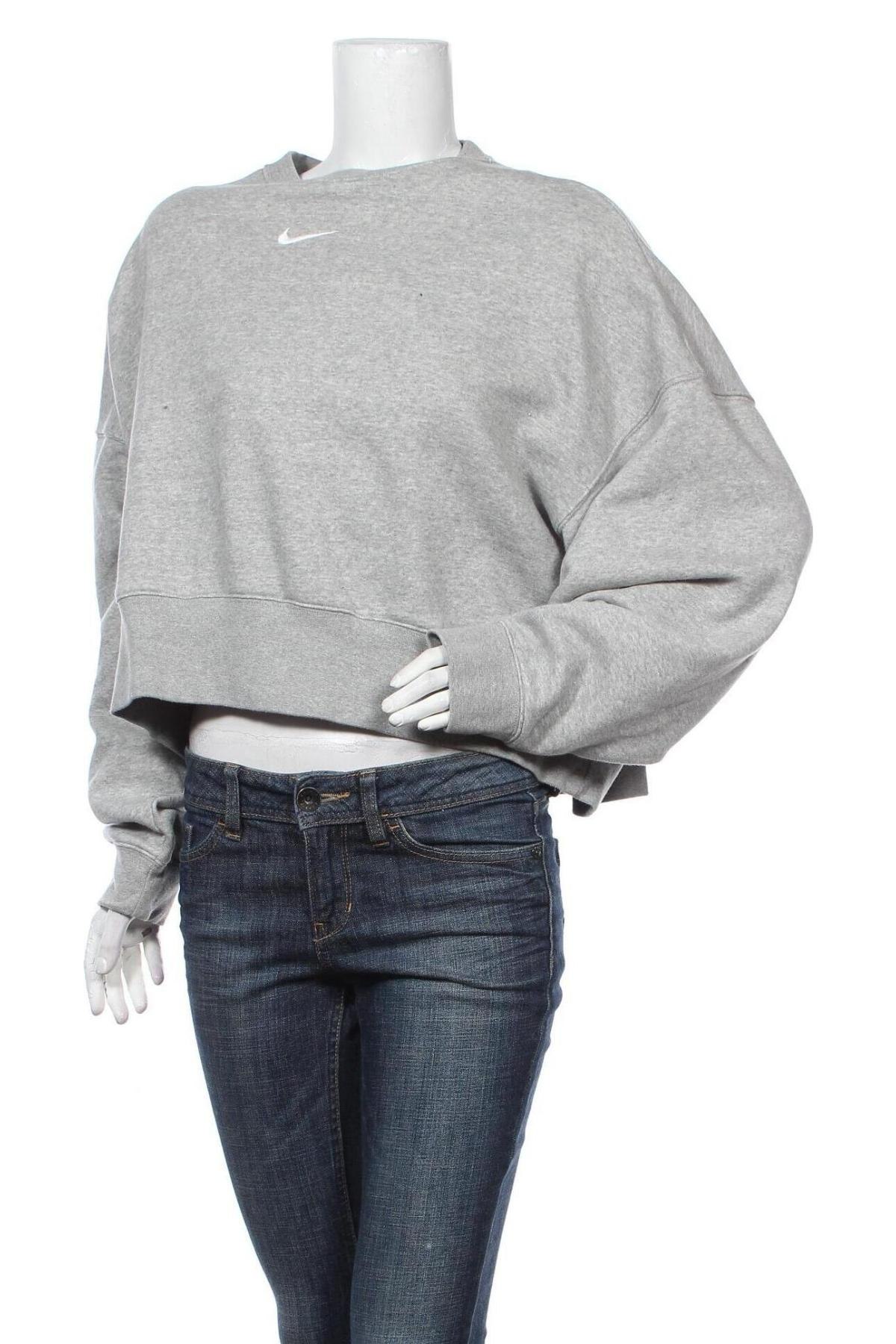 Γυναικεία μπλούζα Nike, Μέγεθος M, Χρώμα Γκρί, 80% βαμβάκι, 20% πολυεστέρας, Τιμή 38,27 €