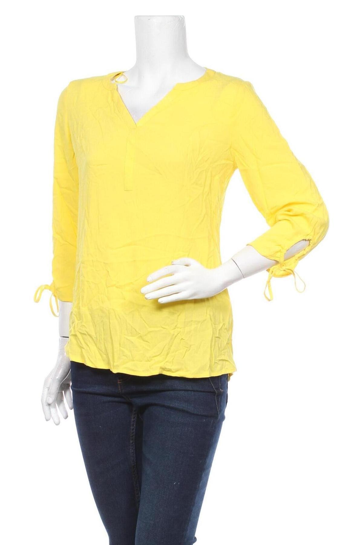 Дамска блуза Zero, Размер S, Цвят Жълт, Вискоза, Цена 31,60 лв.