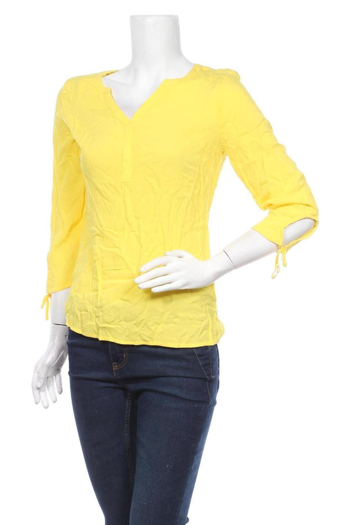 Дамска блуза Zero, Размер XS, Цвят Жълт, Вискоза, Цена 31,60 лв.