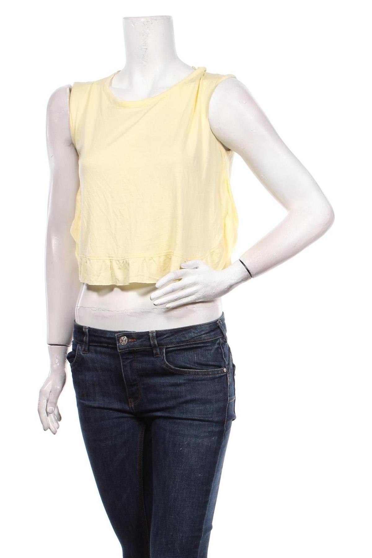 Γυναικείο αμάνικο μπλουζάκι Jennyfer, Μέγεθος M, Χρώμα Κίτρινο, Τιμή 1,65 €