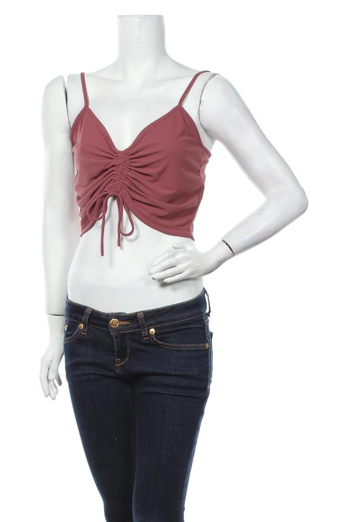Γυναικείο αμάνικο μπλουζάκι Zara, Μέγεθος L, Χρώμα Ρόζ , Πολυεστέρας, Τιμή 10,05 €