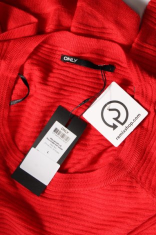 Дамски пуловер ONLY, Размер L, Цвят Червен, Цена 54,00 лв.