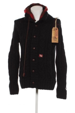 Jachetă tricotată de bărbați Khujo, Mărime M, Culoare Negru, Preț 196,05 Lei